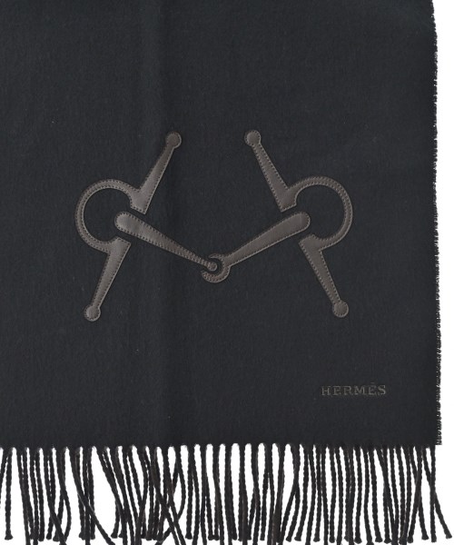 HERMES（エルメス）マフラー 黒 サイズ:- メンズ/2200669933093