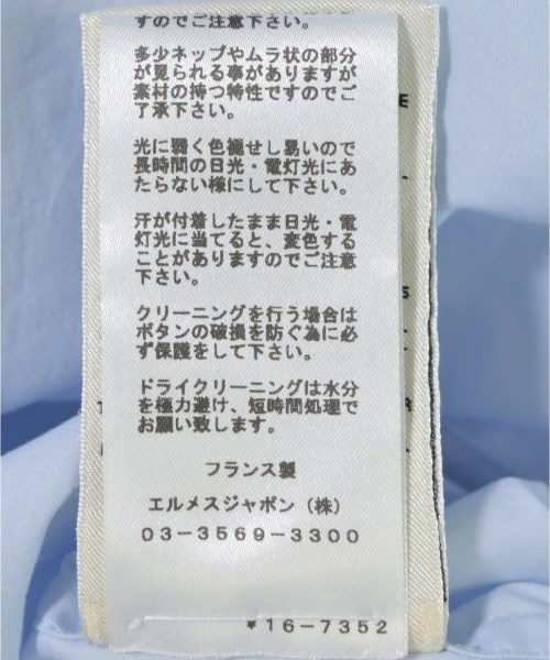 HERMES（エルメス）シャツワンピース 青 サイズ:36(XS位) レディース/2200670590025