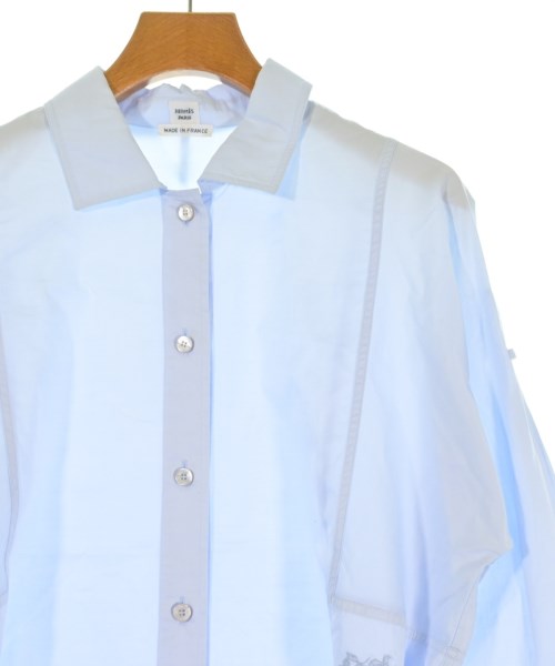 HERMES（エルメス）シャツワンピース 青 サイズ:36(XS位) レディース/2200670590025