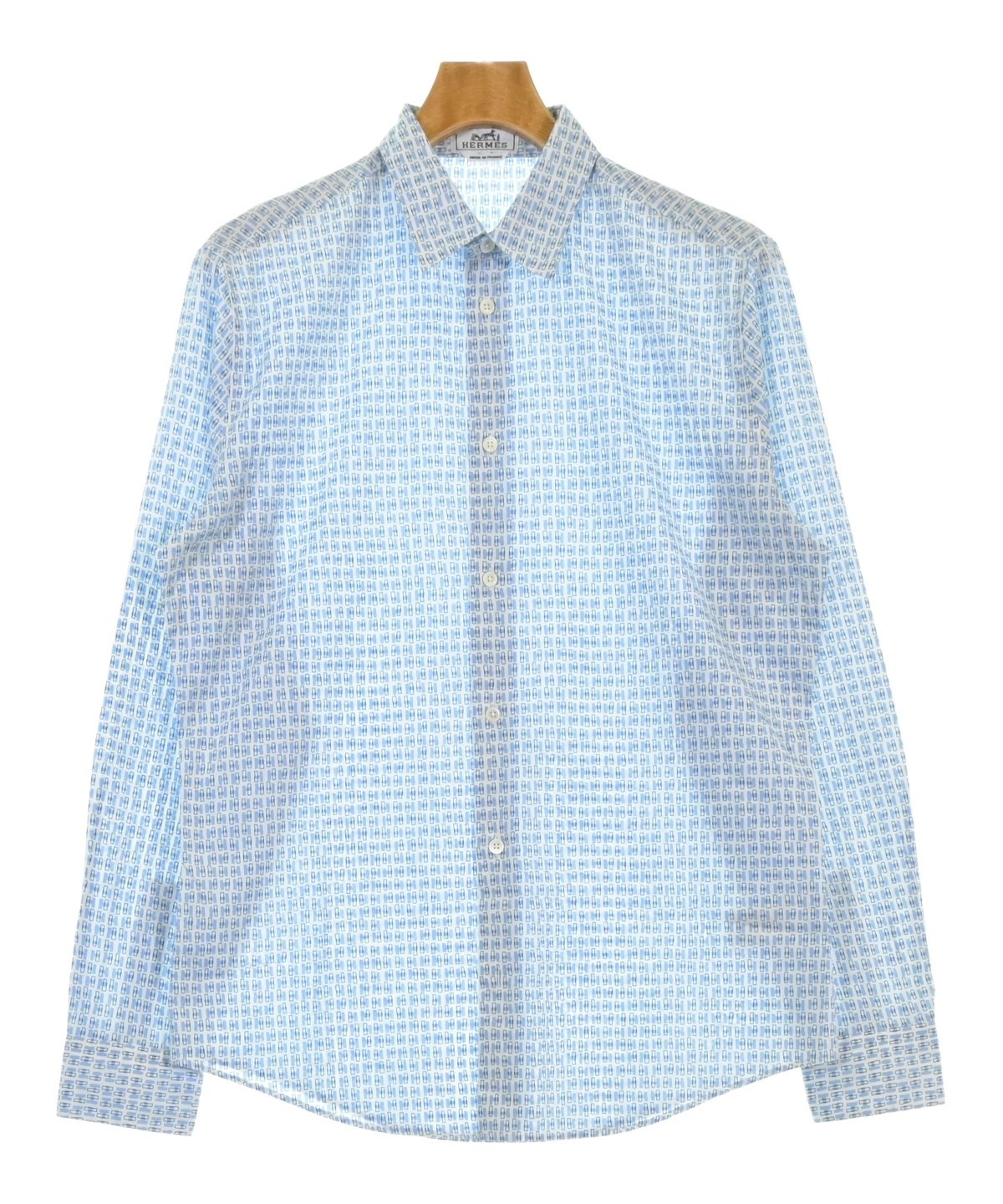 HERMES（エルメス）カジュアルシャツ 青 サイズ:40(L位) メンズ