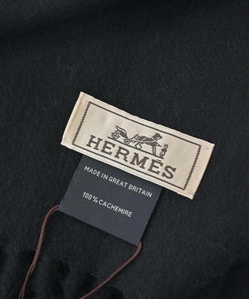 HERMES（エルメス）マフラー 黒 サイズ:- レディース/2200732162290