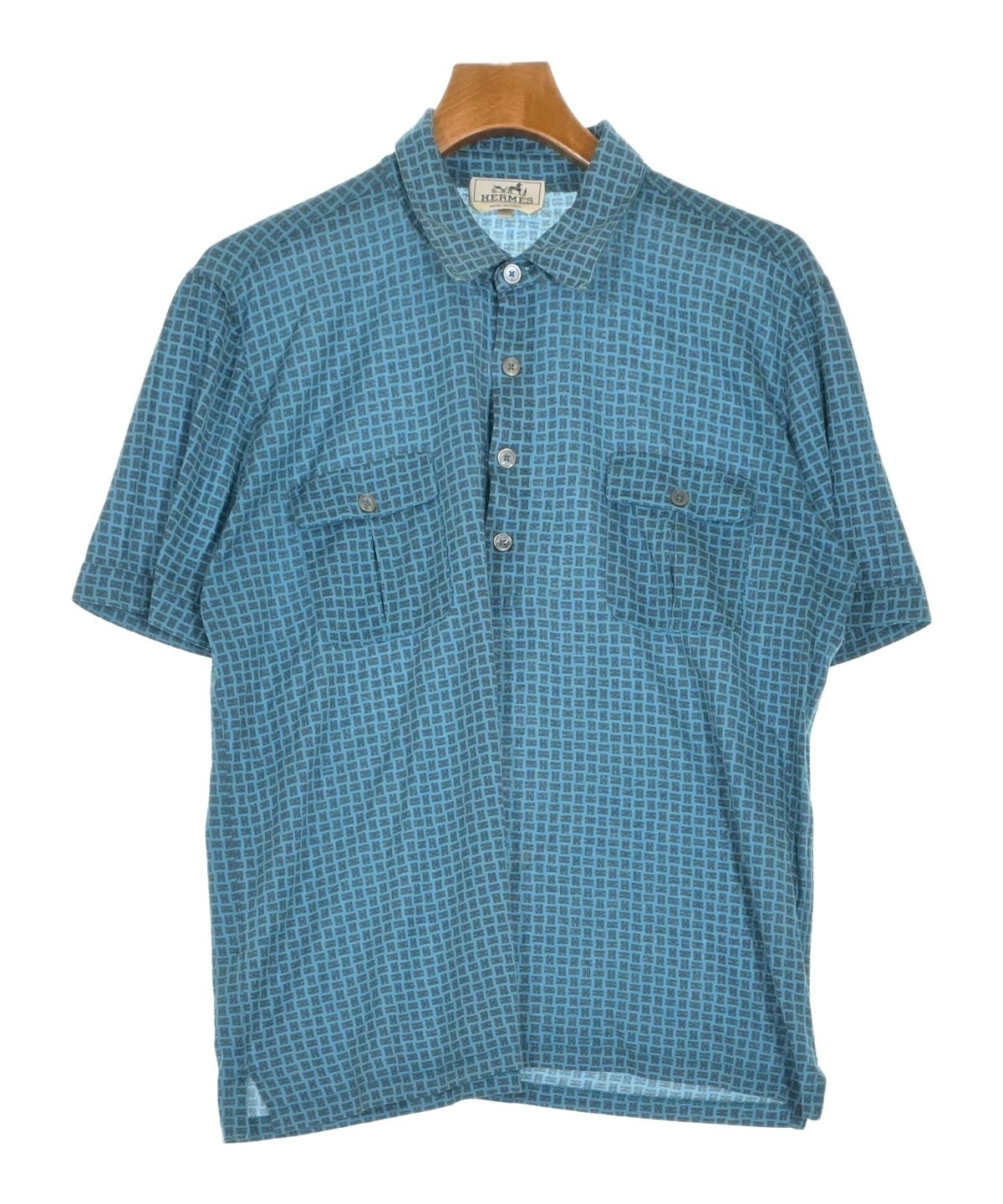 HERMES（エルメス）ポロシャツ 青 サイズ:XL メンズ/2200732411039