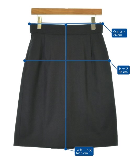 HERMES（エルメス）ひざ丈スカート 黒 サイズ:40(M位) レディース/2200735624047