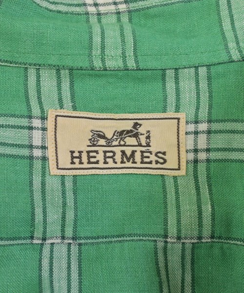HERMES（エルメス）カジュアルシャツ 緑 サイズ:40(L位) メンズ/2200736302050