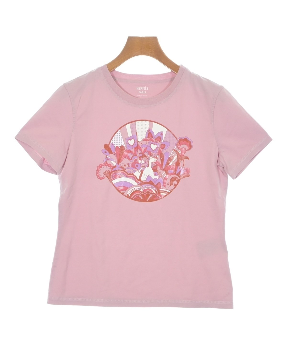 HERMES（エルメス）Tシャツ・カットソー ピンク サイズ:38(S位