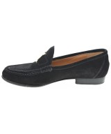 HERMES（エルメス）モカシン/デッキシューズ 黒 サイズ:EU37 1/2(24cm位) レディース/2200720413014