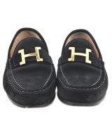 HERMES（エルメス）モカシン/デッキシューズ 黒 サイズ:EU37 1/2(24cm位) レディース/2200720413014
