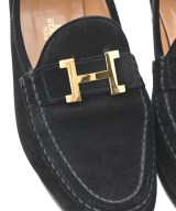 HERMES（エルメス）モカシン/デッキシューズ 黒 サイズ:EU37 1/2(24cm位) レディース/2200720413014