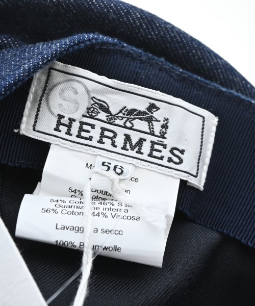 HERMES（エルメス）キャスケット 紺 サイズ:56 レディース/2200721316208
