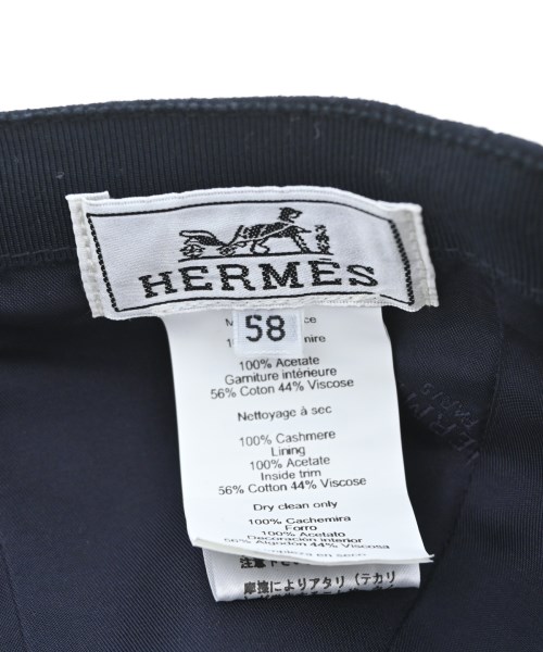 HERMES（エルメス）キャップ 紺 サイズ:58 レディース/2200722460689