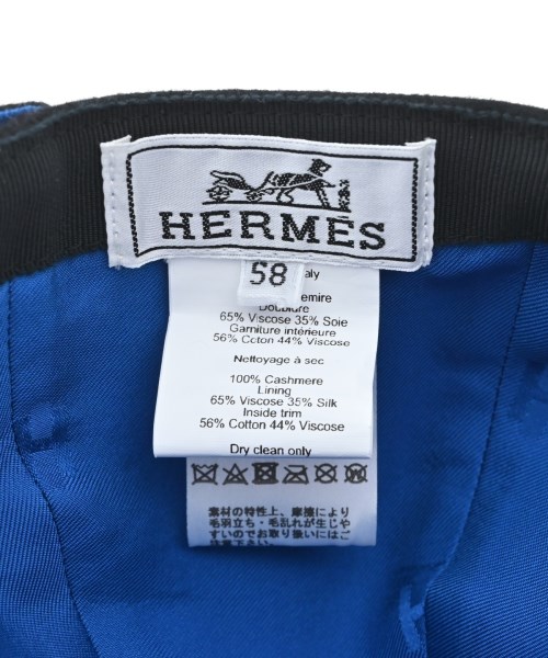 HERMES（エルメス）キャップ 黒 サイズ:58 レディース/2200722460696