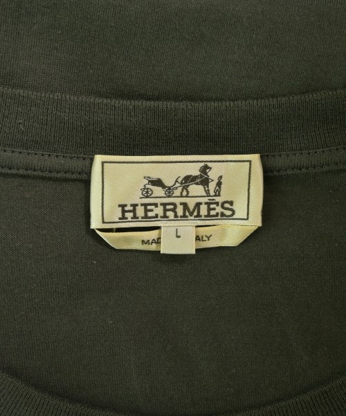 HERMES（エルメス）Tシャツ・カットソー カーキ サイズ:L メンズ/2200728415034
