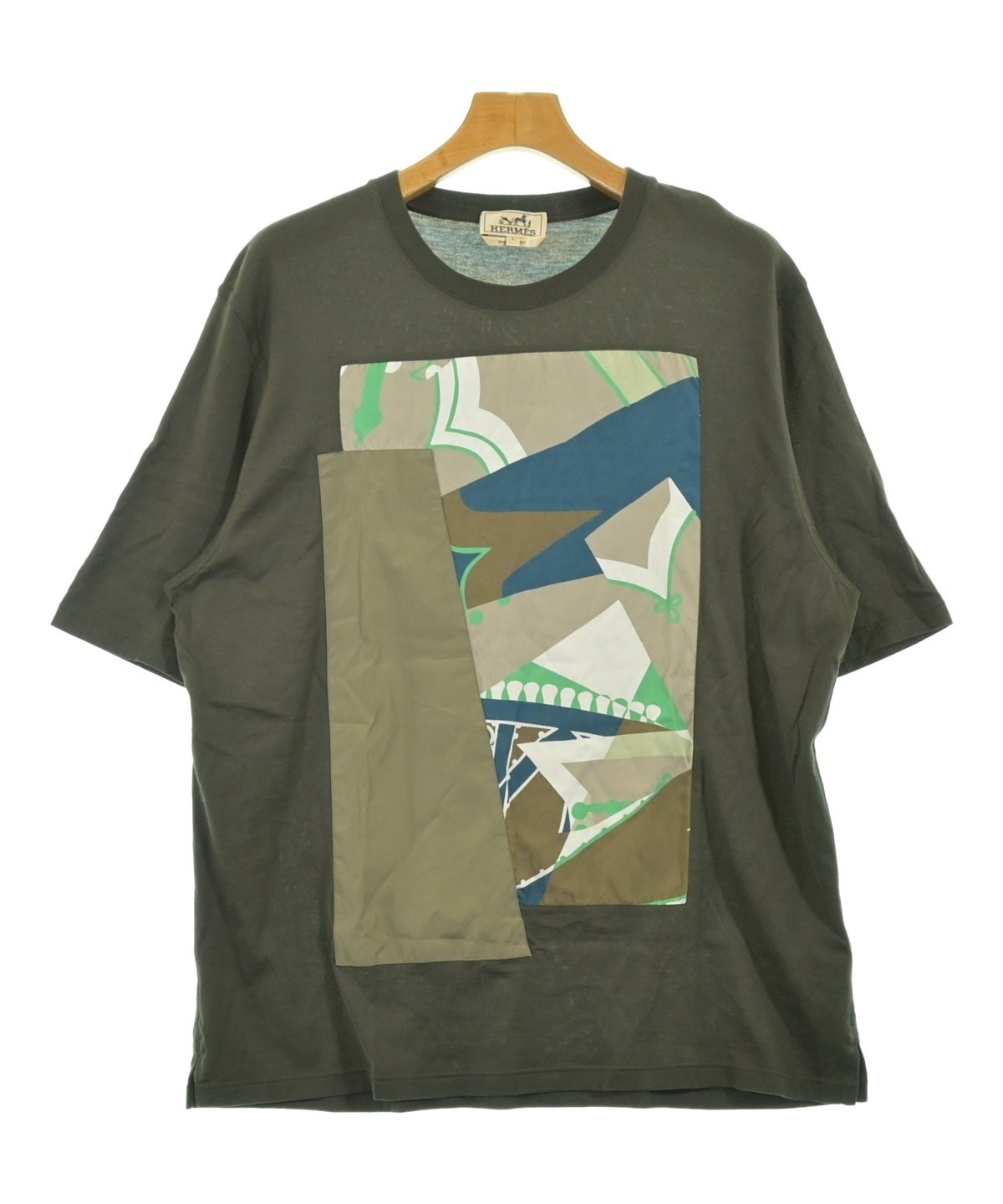 HERMES（エルメス）Tシャツ・カットソー カーキ サイズ:L メンズ