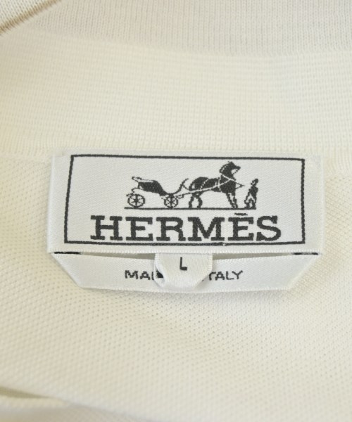 HERMES（エルメス）ポロシャツ 白 サイズ:L メンズ/2200682820059