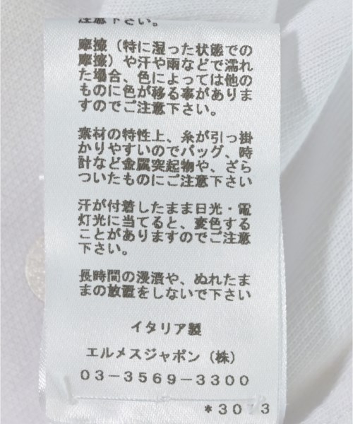 HERMES（エルメス）ポロシャツ 白 サイズ:M レディース/2200685572030