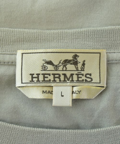 HERMES（エルメス）Tシャツ・カットソー グレー サイズ:L メンズ/2200685572115