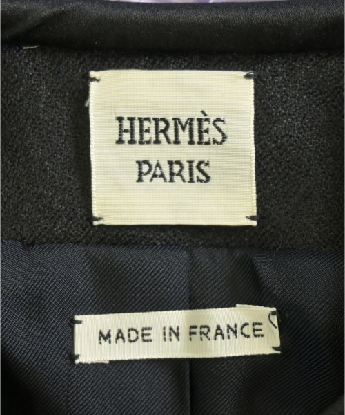 HERMES（エルメス）ノーカラージャケット 黒 サイズ:34(XXS位) レディース/2200682369022