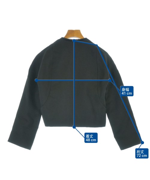 HERMES（エルメス）ノーカラージャケット 黒 サイズ:34(XXS位) レディース/2200682369022