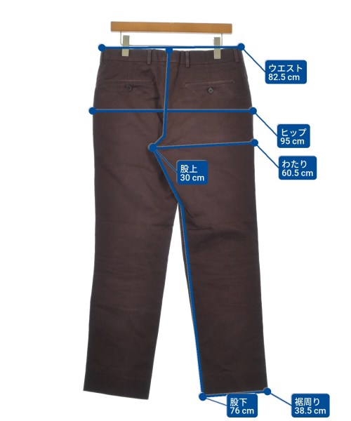 HERMES（エルメス）チノパン 茶 サイズ:42(XS位) メンズ/2200687066025