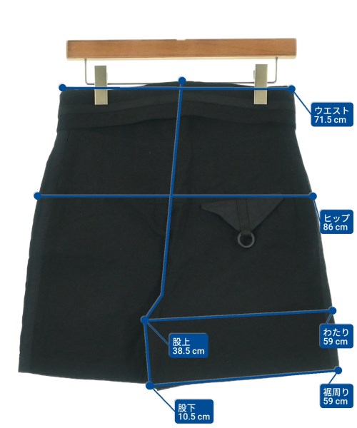 HERMES（エルメス）ショートパンツ 黒 サイズ:38(S位) レディース/2200689324031