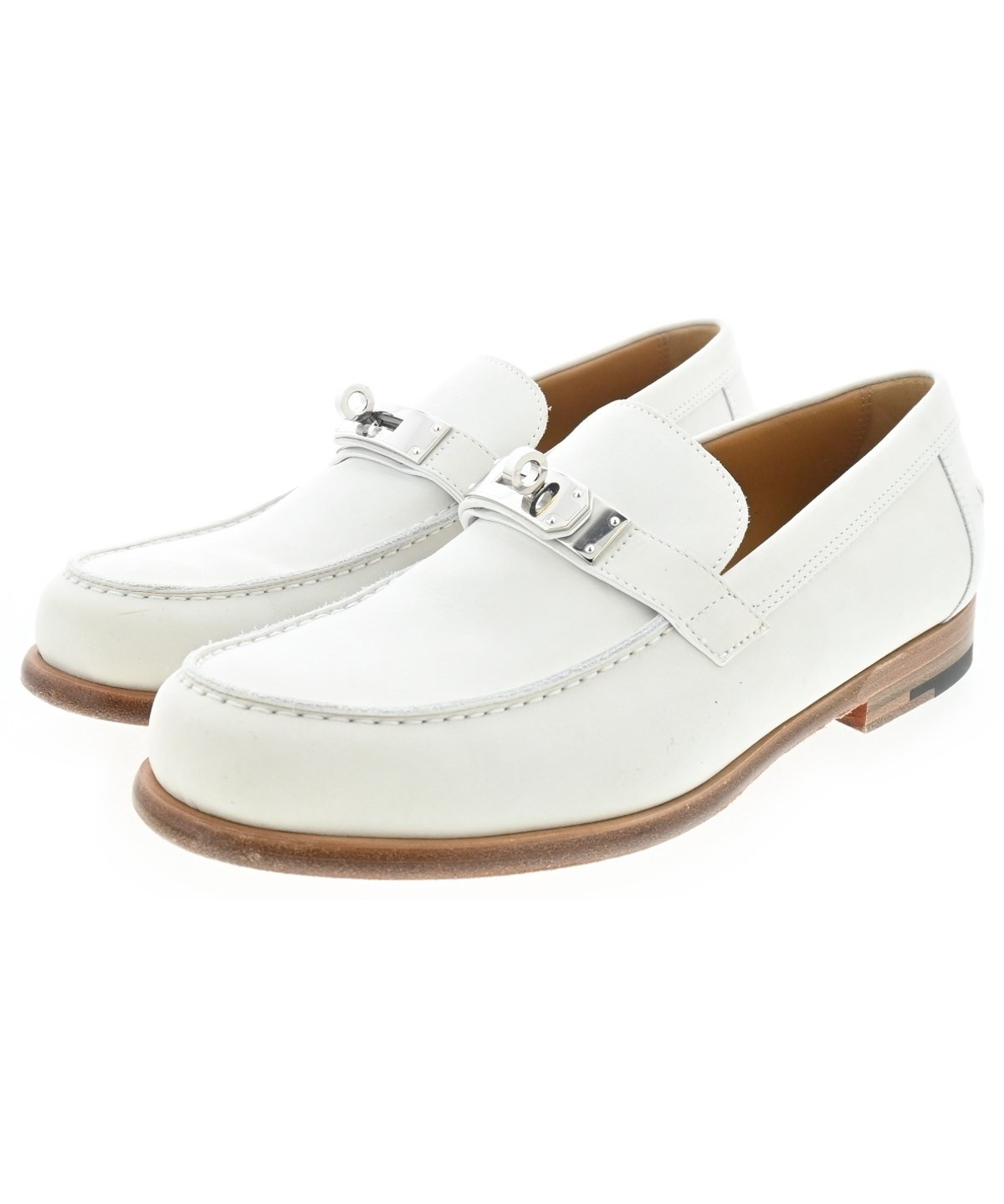 HERMES（エルメス）ビジネス・ドレスシューズ 白 サイズ:EU39 1/2(24.5