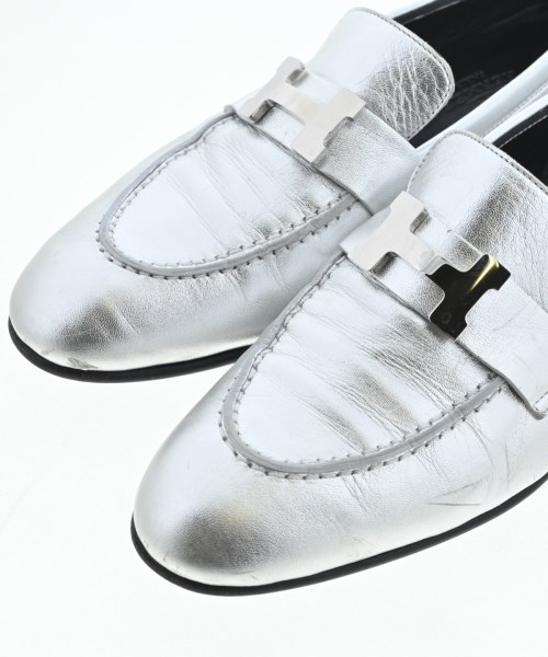 HERMES（エルメス）ドレスシューズ/ローファー シルバー サイズ:EU37 1/2(24cm位) レディース/2200691515014