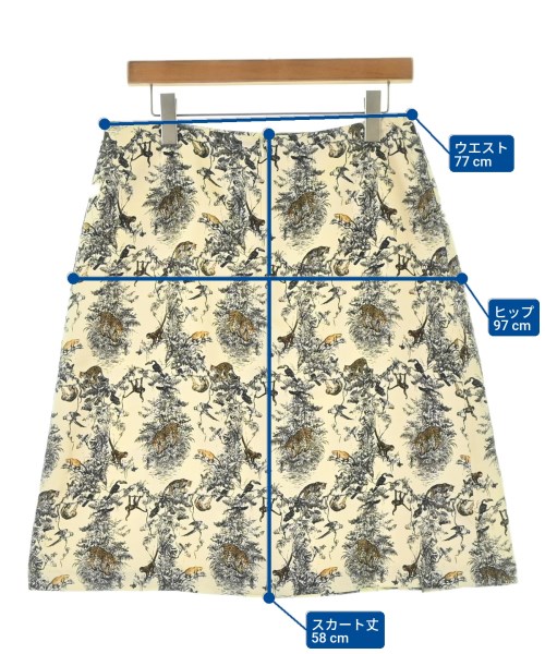 HERMES（エルメス）ひざ丈スカート 白 サイズ:40(M位) レディース/2200692136164