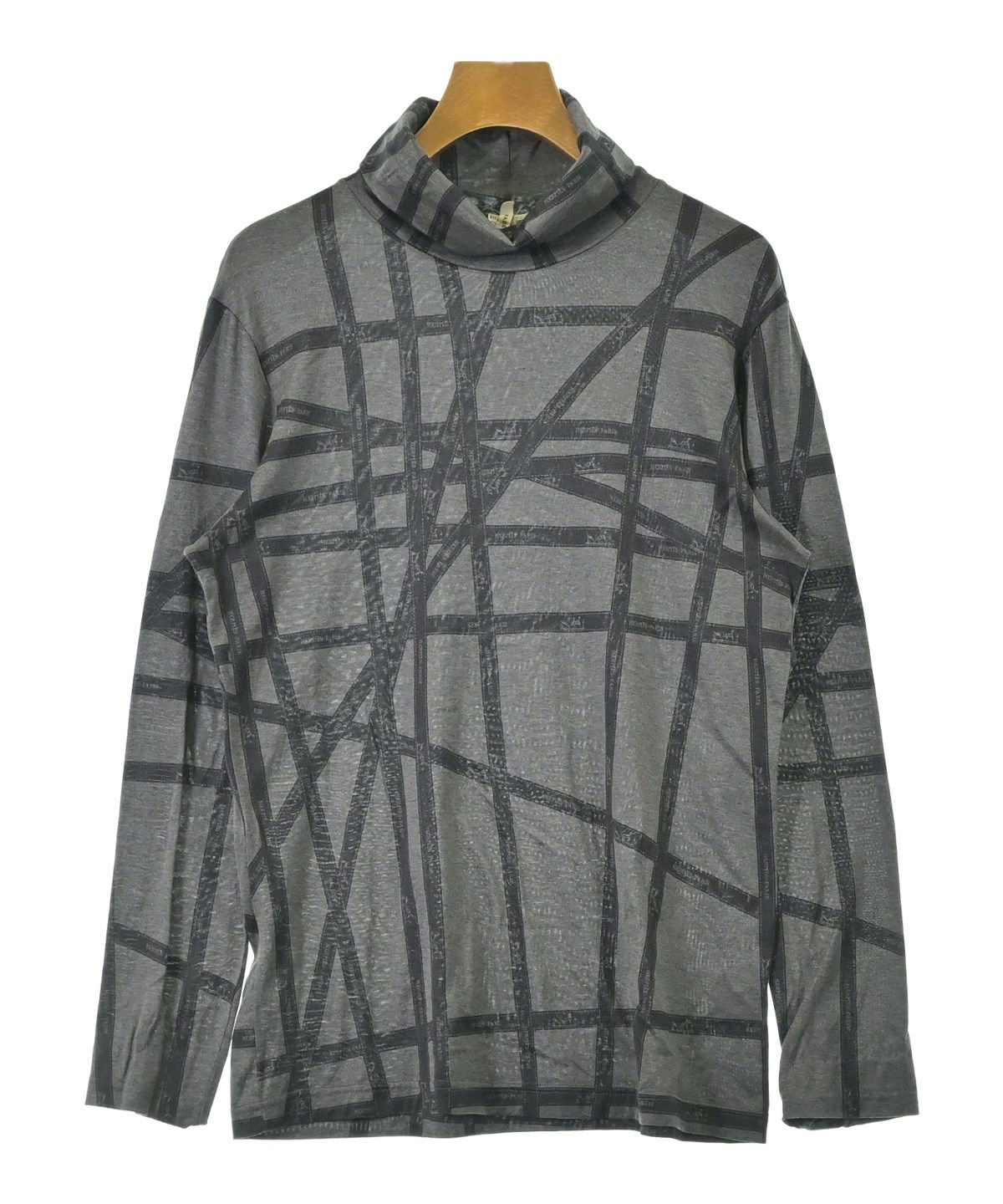HERMES レディース用グレー Tシャツ サイズ40（難あり） HERMES（エルメス）Tシャツ・カットソー グレー サイズ:L レディース