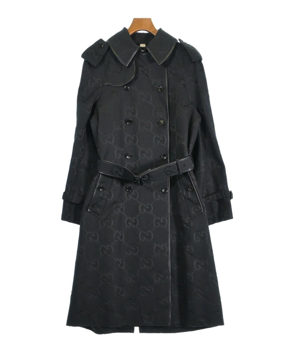h*t様 GUCCI ブラック トレンチコート GUCCI（グッチ）トレンチコート 黒 サイズ:44(S位) メンズ