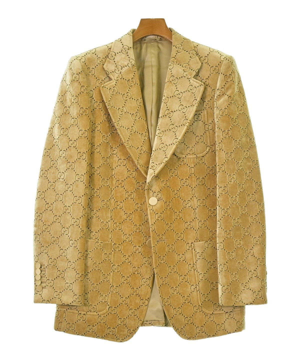 GUCCI(グッチ)テーラードジャケット ベージュ サイズ:46(M位 GUCCI(グッチ)テーラードジャケット ベージュ サイズ:46(M位
