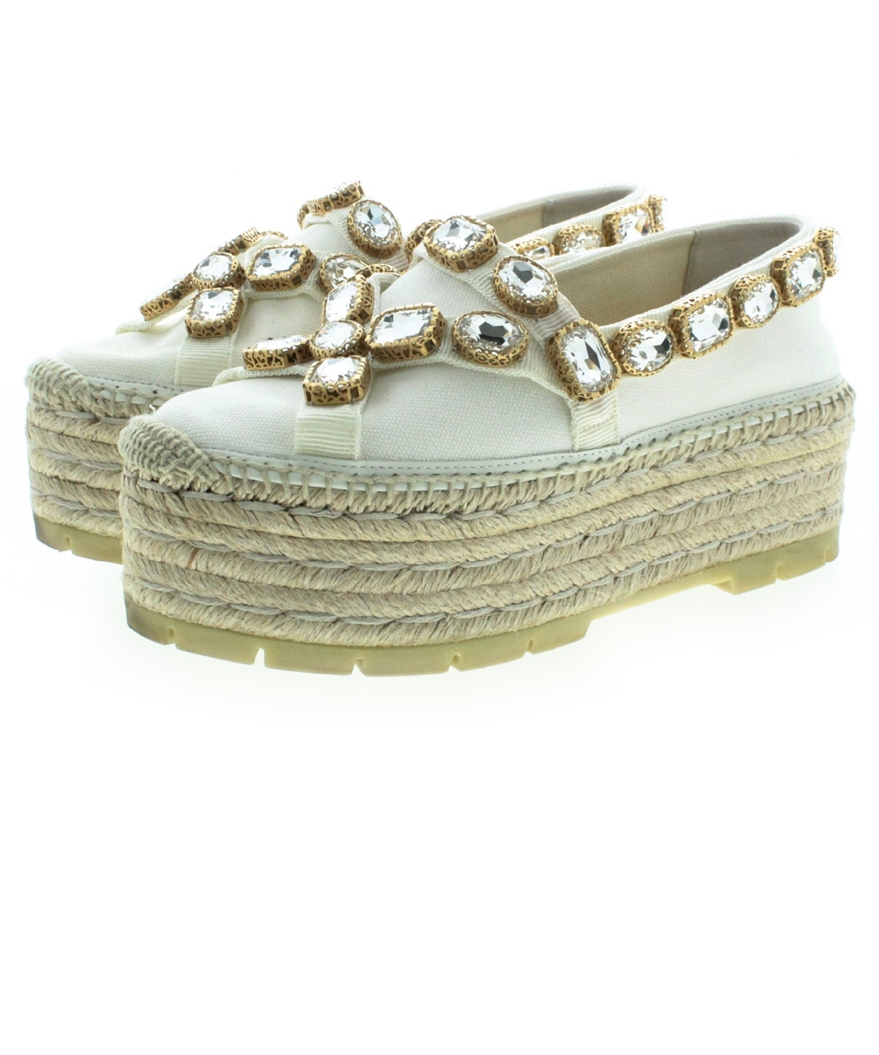 GUCCI（グッチ）エスパドリーユ 白 サイズ:EU34 1/2(21cm位