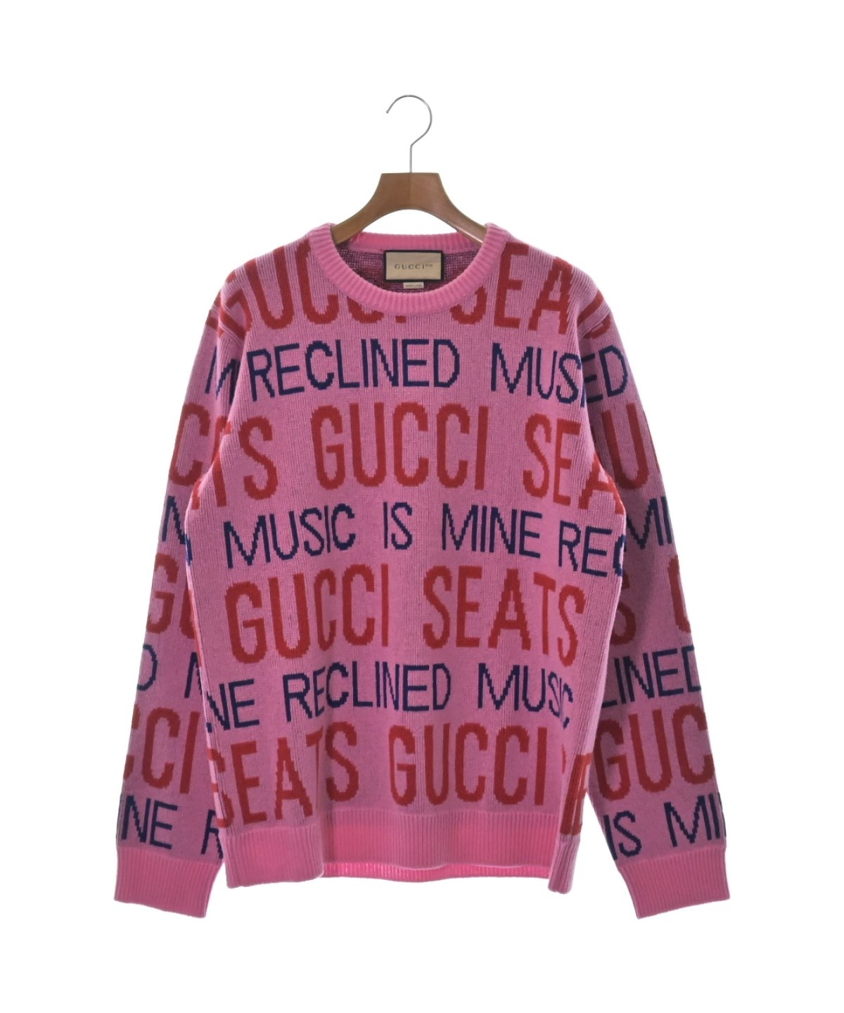 SEAL限定商品】 GUCCI GG柄Ｖネックセーター ピンク XL トップス - www