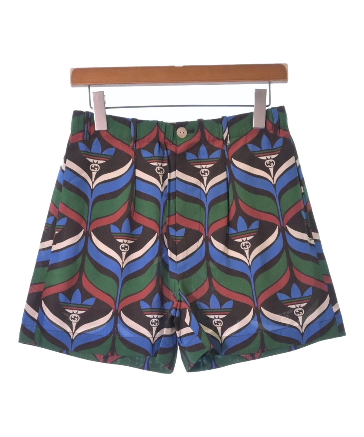 【GUCCI】グッチ　ショートパンツ　レッド　44 レース　フローラル総柄 GUCCI】グッチ ショートパンツ レッド 44 レース フローラル総柄