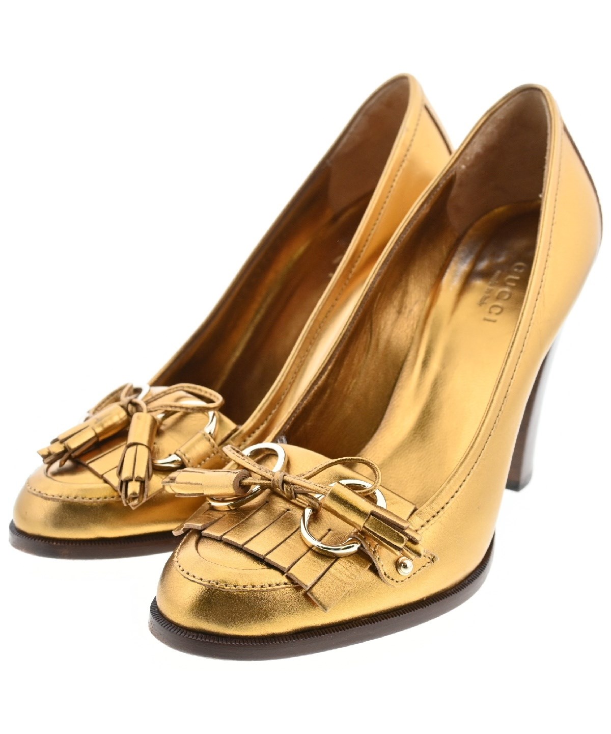 GUCCI グッチ パンプス ゴールド 4103624E0117 GUCCI（グッチ）パンプス ゴールド サイズ:EU35 1/2(22cm位