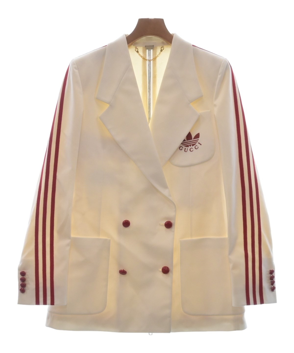 GUCCI グッチ　レザージャケット　テーラード　ホワイト GUCCI（グッチ）テーラードジャケット 白 サイズ:42(XS位) メンズ