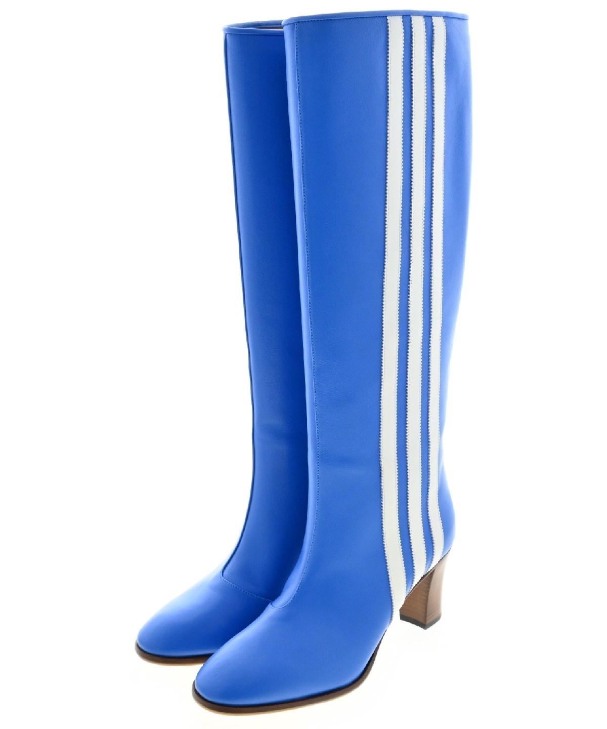 GUCCI（グッチ）ブーツ 青 サイズ:EU37 1/2(24cm位) レディース