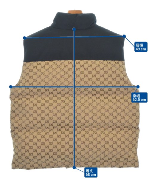 GUCCI（グッチ）ダウンジャケット/ダウンベスト ベージュ サイズ:S メンズ/2200508743043