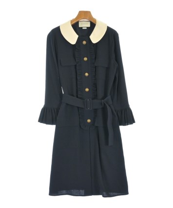 【新品】GUCCI リボン　ワンピース　2way ネイビー　イタリア製 新品】GUCCI リボンワンピース2way ネイビーイタリア製