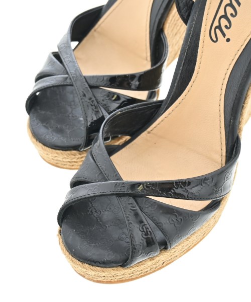 GUCCI（グッチ）サンダル 黒 サイズ:EU35 1/2(22cm位) レディース/2200621854060