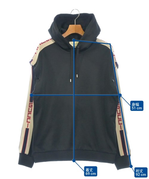 GUCCI（グッチ）パーカー 黒 サイズ:S メンズ/2200637000024