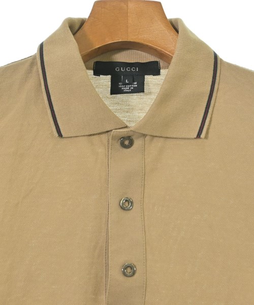 GUCCI（グッチ）ポロシャツ ベージュ サイズ:L メンズ/2200594329039