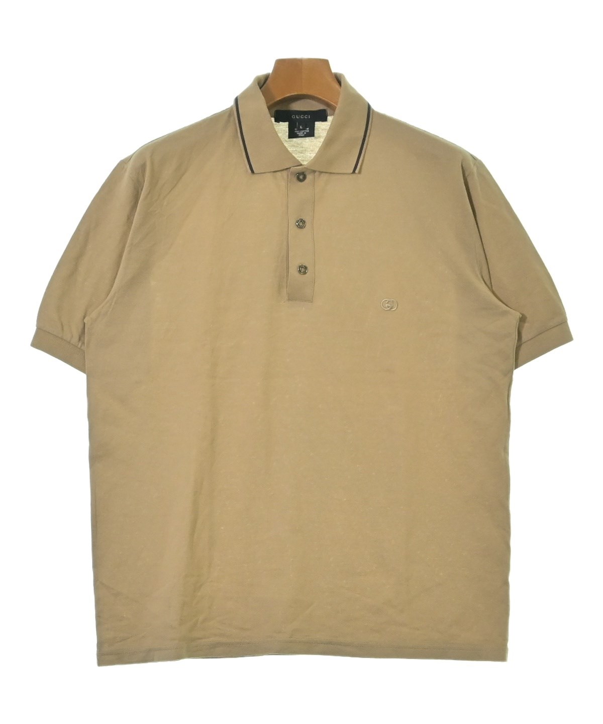8 YARDS ベージュ ポロシャツ GUCCI（グッチ）ポロシャツ ベージュ サイズ:L メンズ/2200594329039