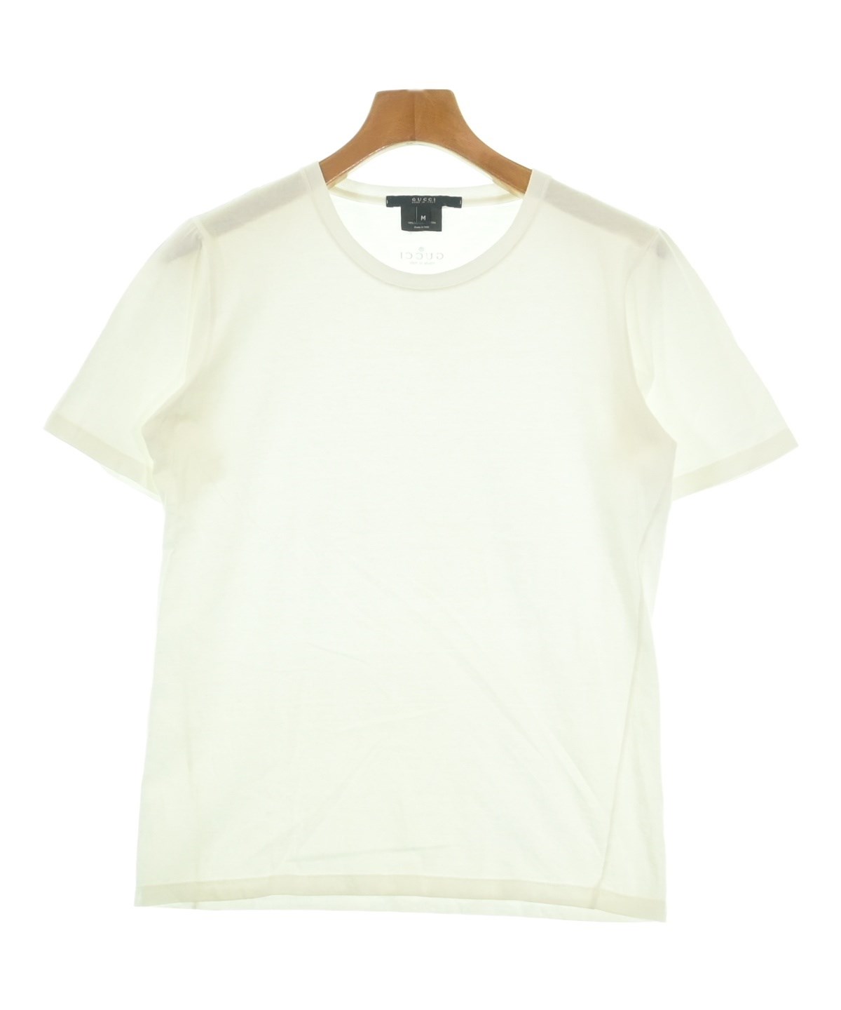 GUCCI　Tシャツ　ホワイト　白 Cotton jersey T-shirt in white | GUCCI® PL