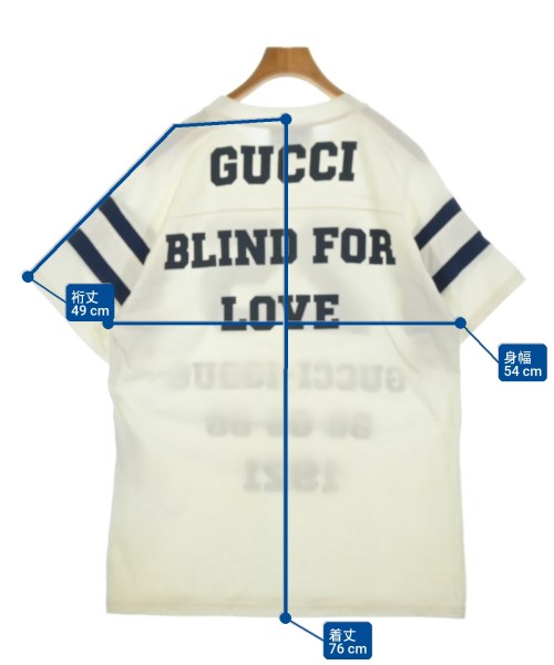 GUCCI（グッチ）Tシャツ・カットソー 白 サイズ:XS メンズ/2200637767026