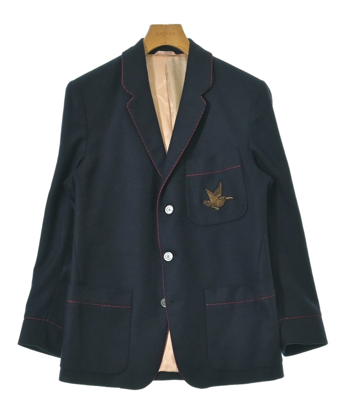 hariiart 様　グッチ スイス製 テーラードジャケット 48 革ボタン 紺 GUCCI（グッチ）テーラードジャケット 紺 サイズ:46(M位) メンズ