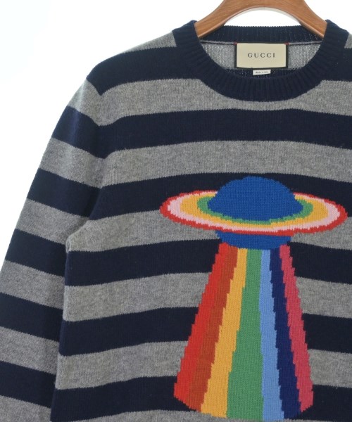 GUCCI（グッチ）ニット・セーター グレー サイズ:M メンズ/2200639188041