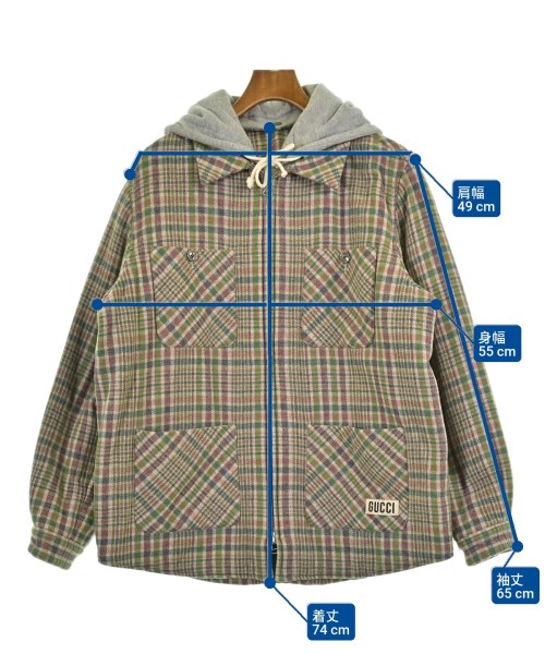 GUCCI（グッチ）ダウンジャケット/ダウンベスト 緑 サイズ:48(L位) メンズ/2200639220017