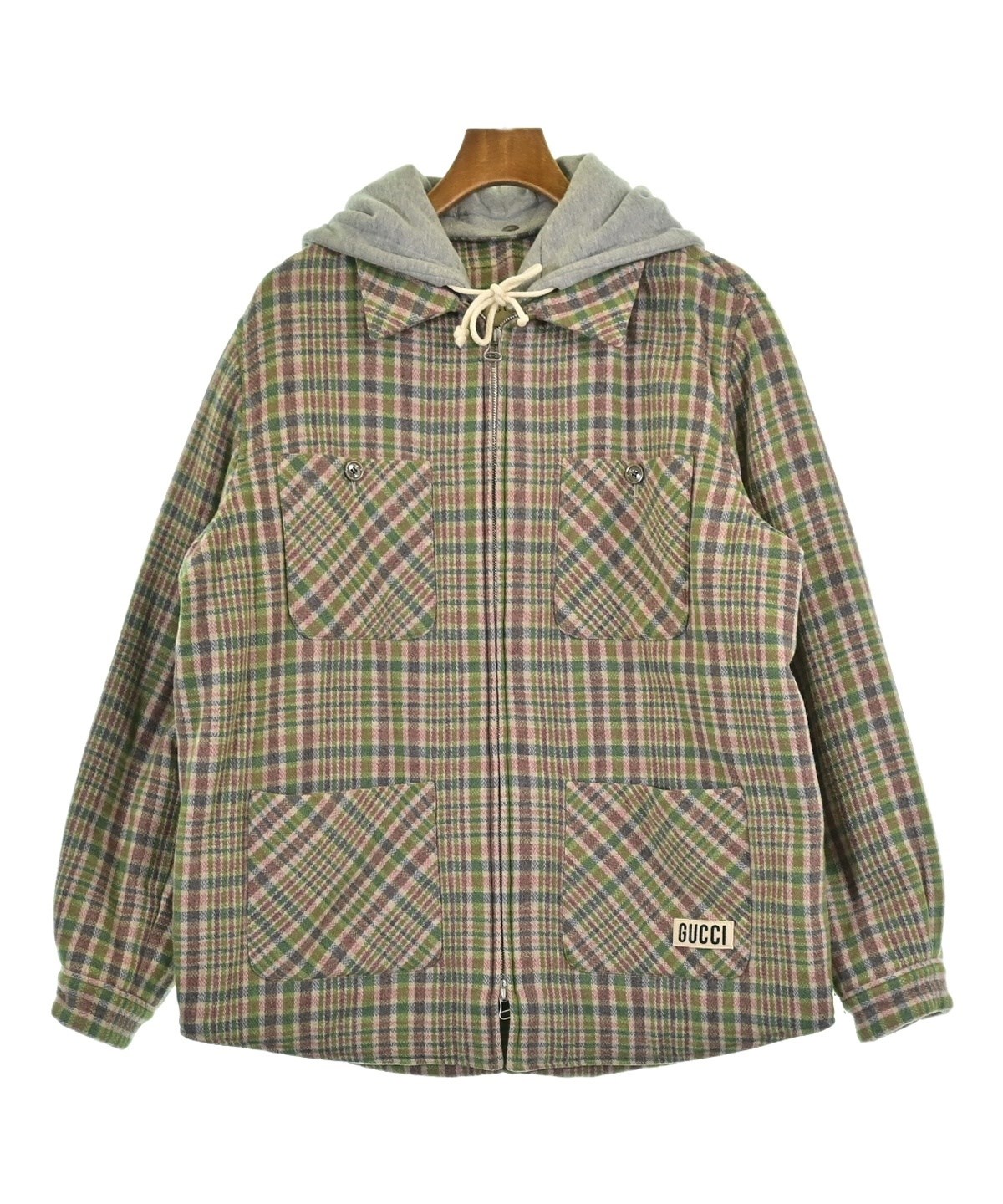 GUCCI（グッチ）ダウンジャケット/ダウンベスト 緑 サイズ:48(L位 