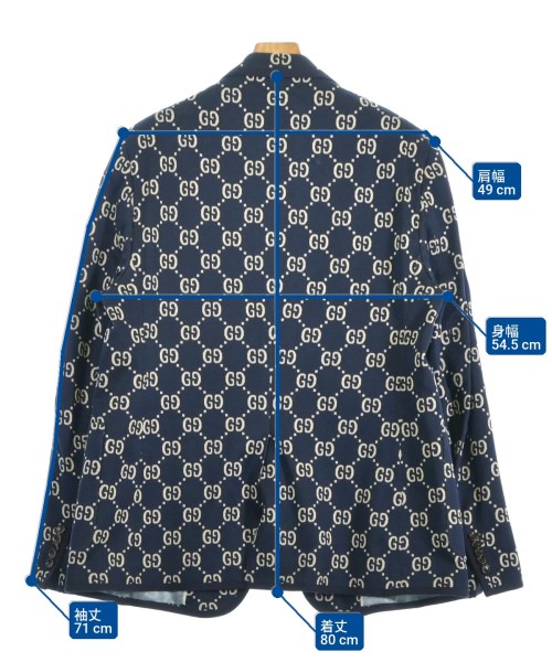GUCCI（グッチ）テーラードジャケット 紺 サイズ:62(XXL位) メンズ/2200639654041