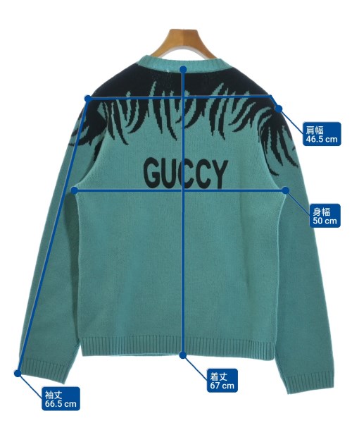 GUCCI（グッチ）ニット・セーター 青 サイズ:M メンズ/2200640800123